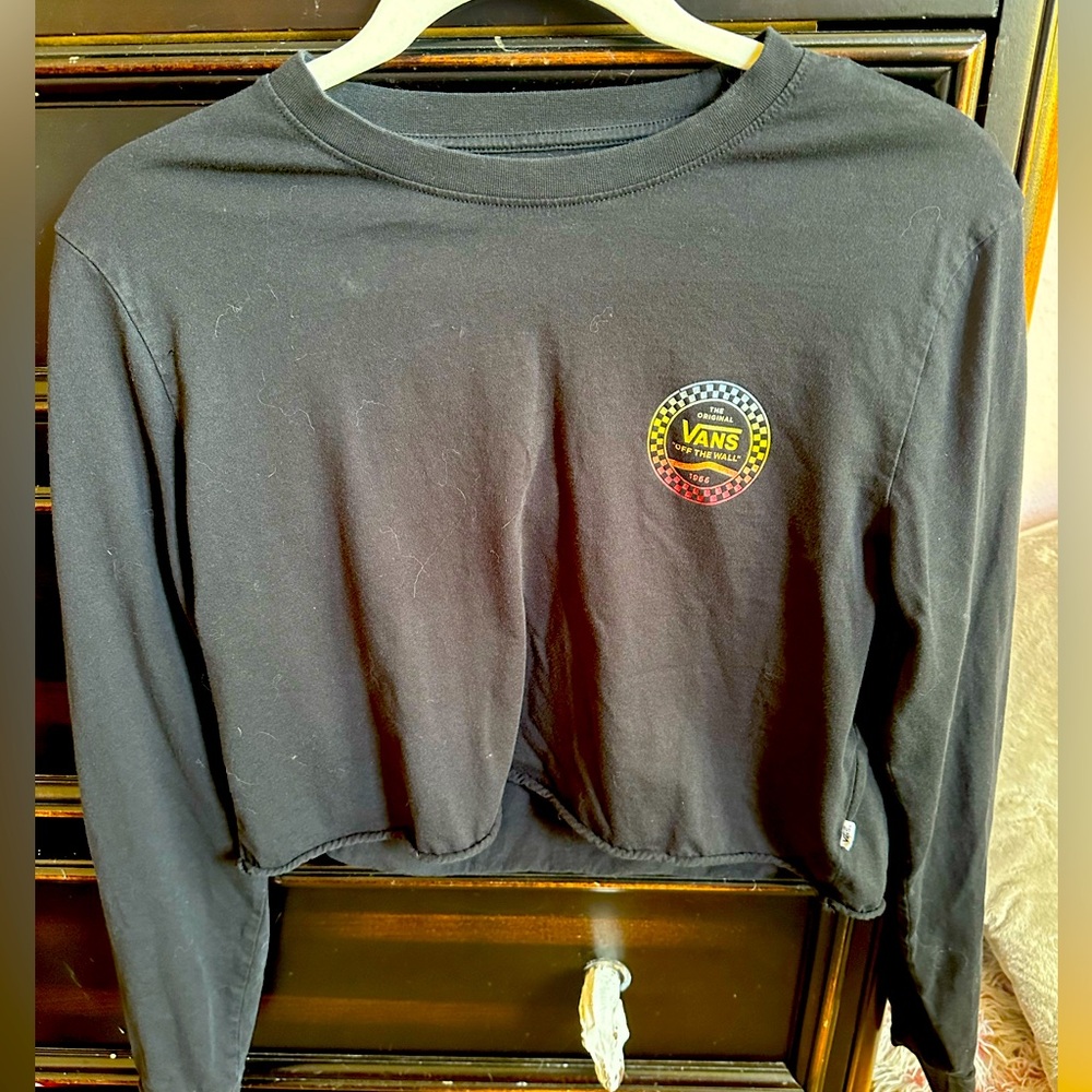 Vans Long Sleeve Cropped Shirt - Small